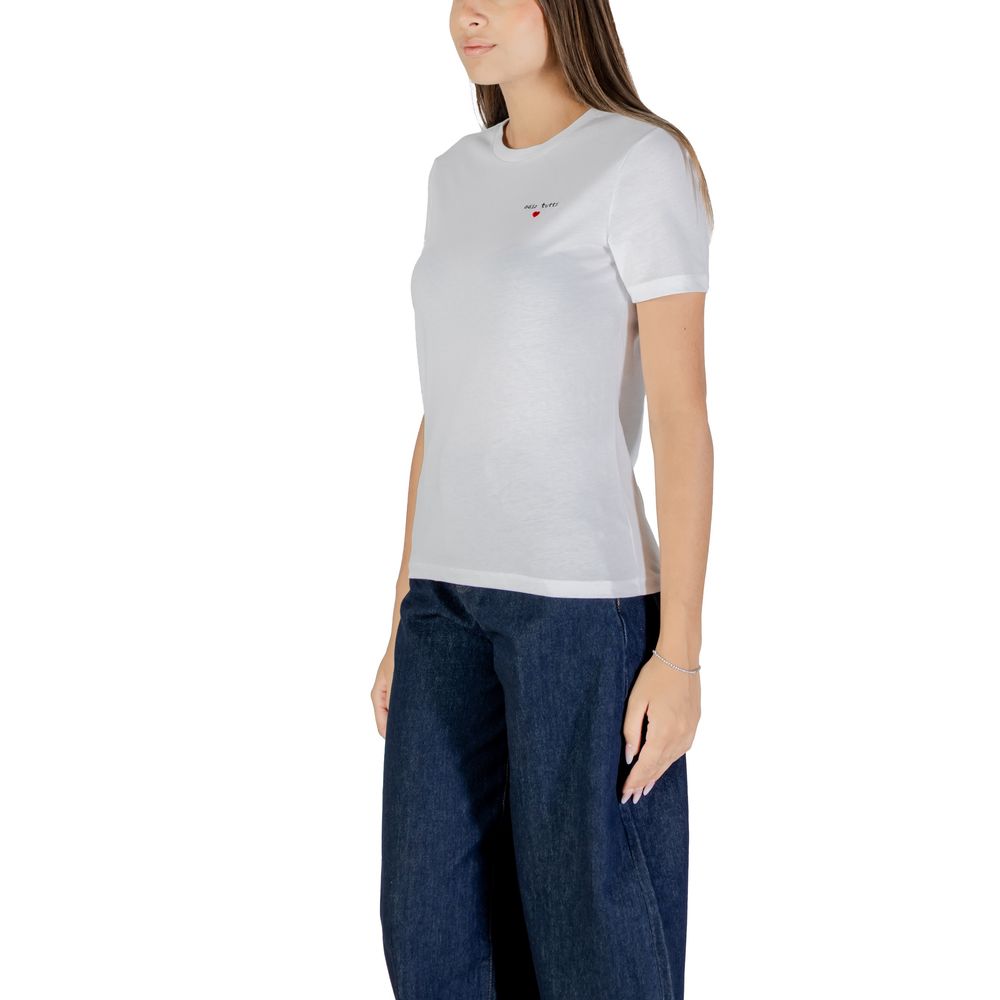ONLADELINA S/S TEE CS JRS Women's White Cotton T-Shirt