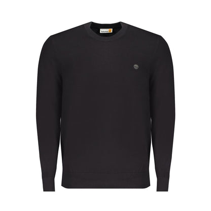 Timberland Black Cotton Sweater - Eco-Friendly Comfort