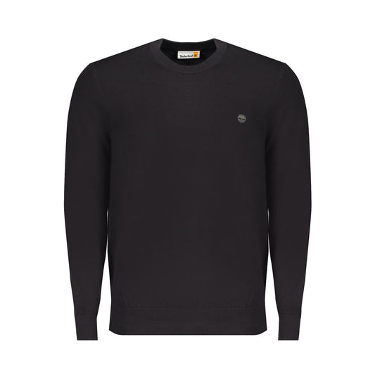 Timberland Black Cotton Sweater - Eco-Friendly Comfort