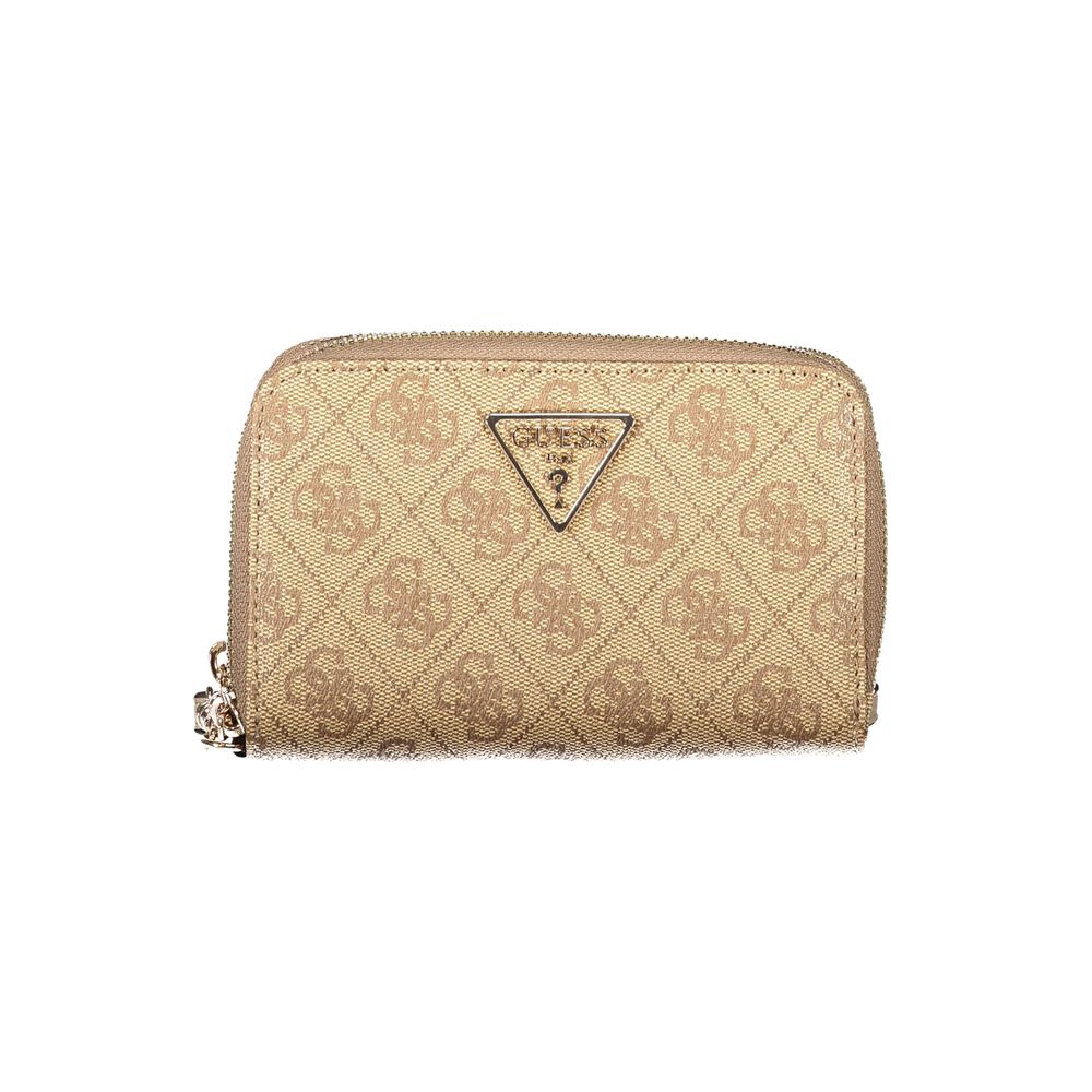 Guess Jeans Laurel II SLG Double Wallet - Beige Polyethylene