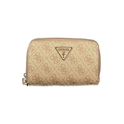 Guess Jeans Laurel II SLG Double Wallet - Beige Polyethylene