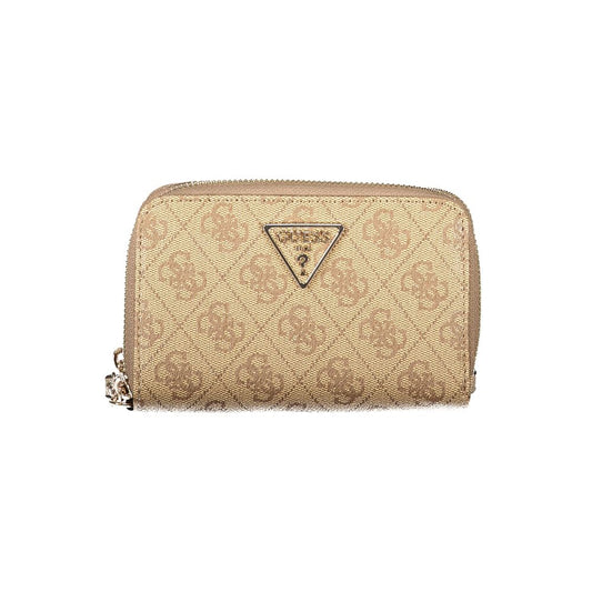 Guess Jeans Laurel II SLG Double Wallet - Beige Polyethylene