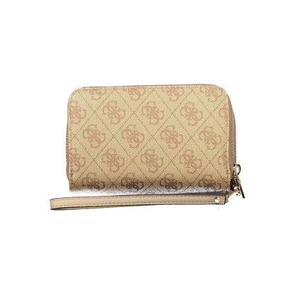 Guess Jeans Laurel II SLG Double Wallet - Beige Polyethylene