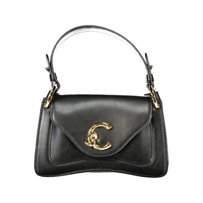 Coccinelle Black Leather Women Handbag - C-ME Calf Bag