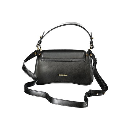 Coccinelle Black Leather Women Handbag - C-ME Calf Bag