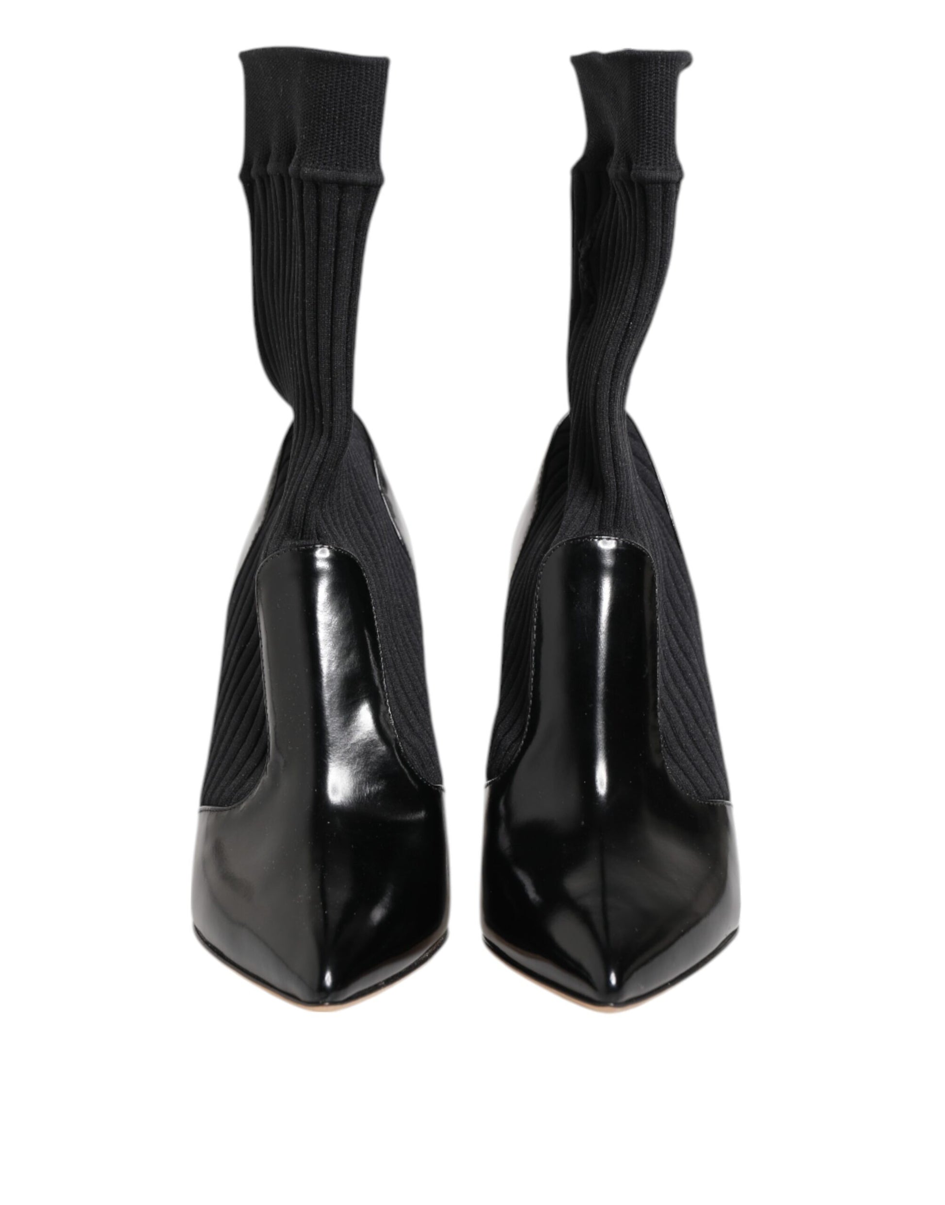 Dolce & Gabbana Black Stretch Stilettos Booties