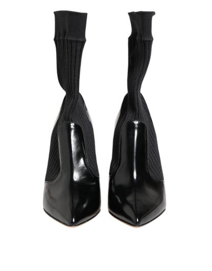 Dolce & Gabbana Black Stretch Stilettos Booties