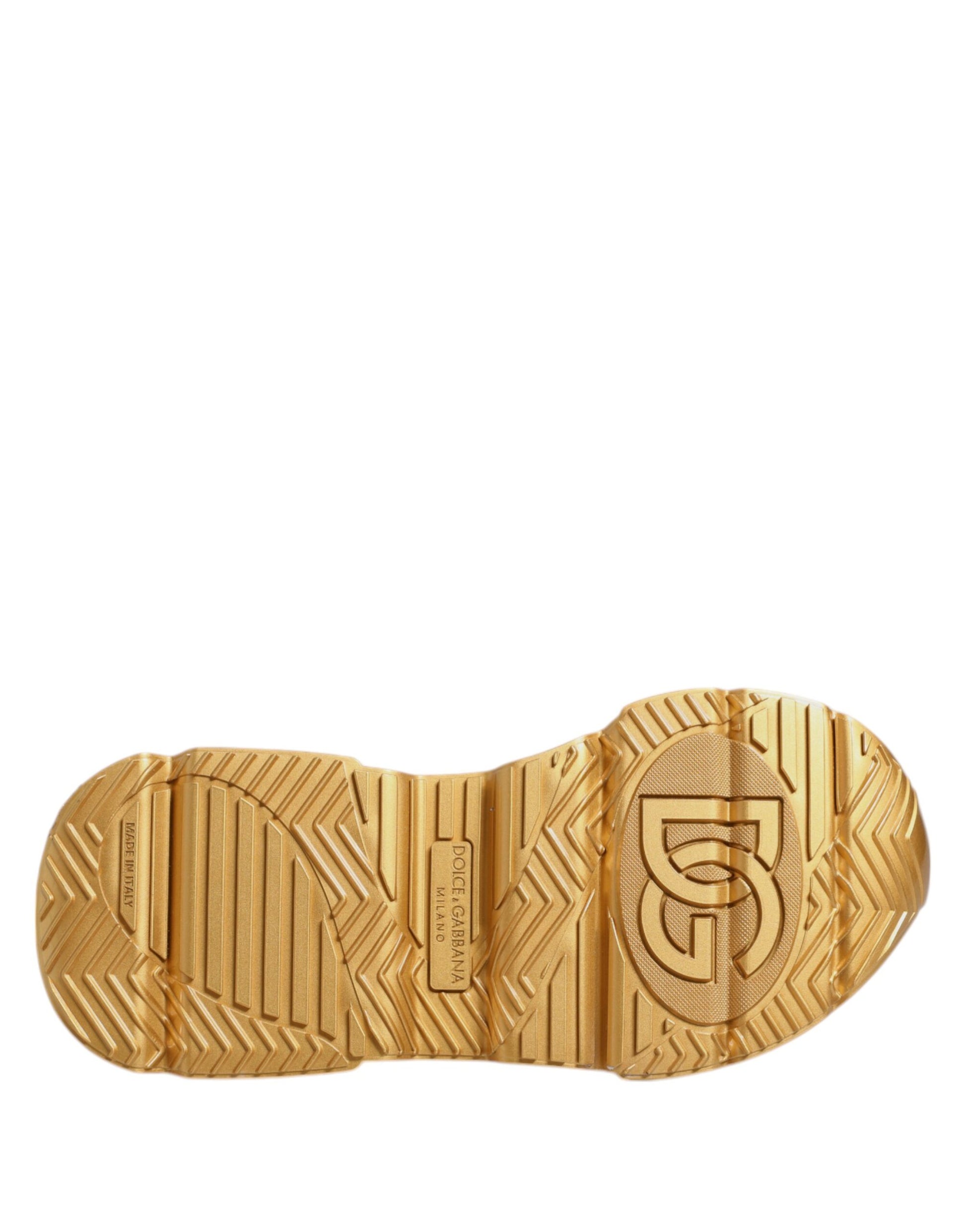 Dolce & Gabbana White Gold Daymaster Low Top Sneakers