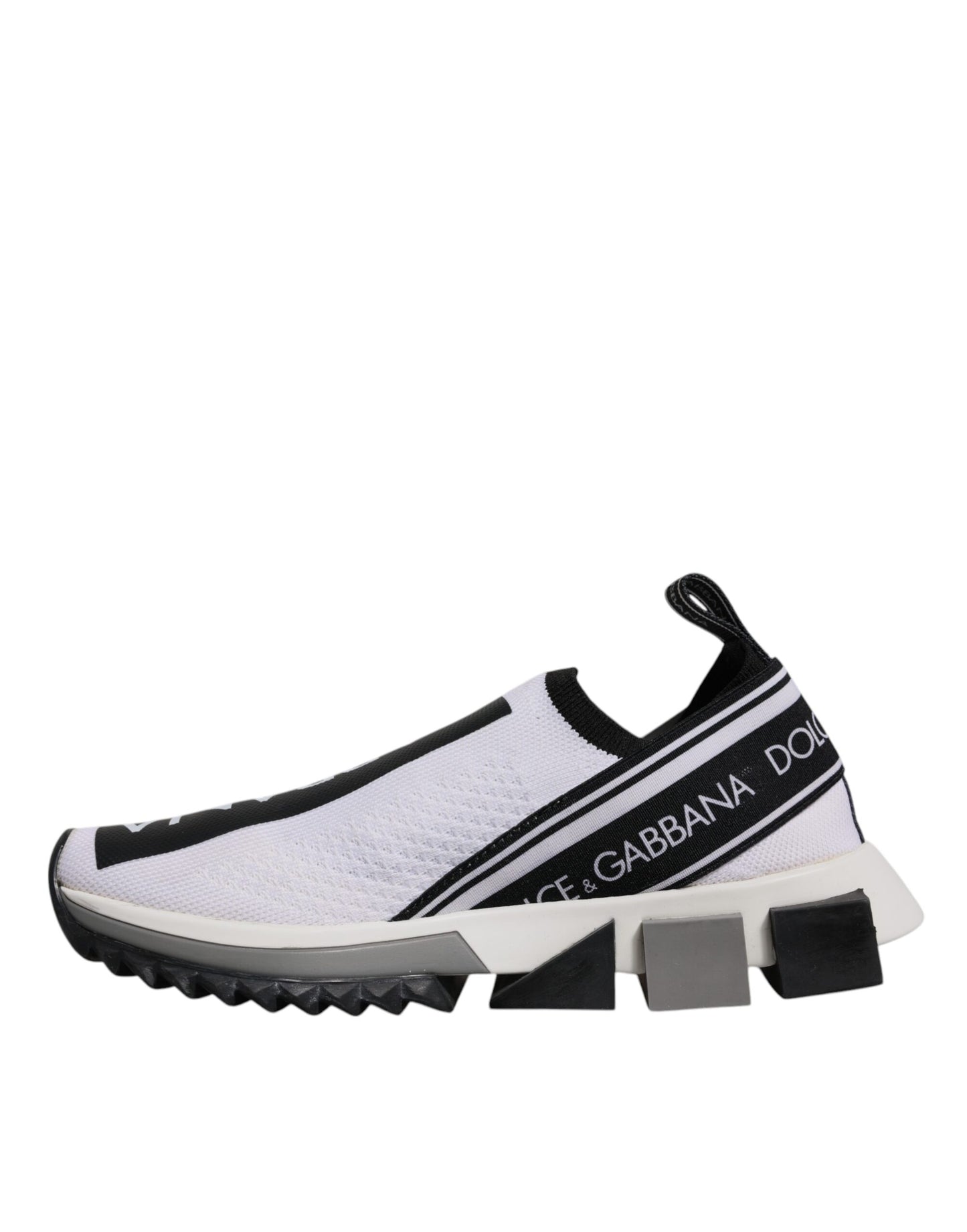 Dolce & Gabbana Black and White Sorrento Slip-On Sneakers