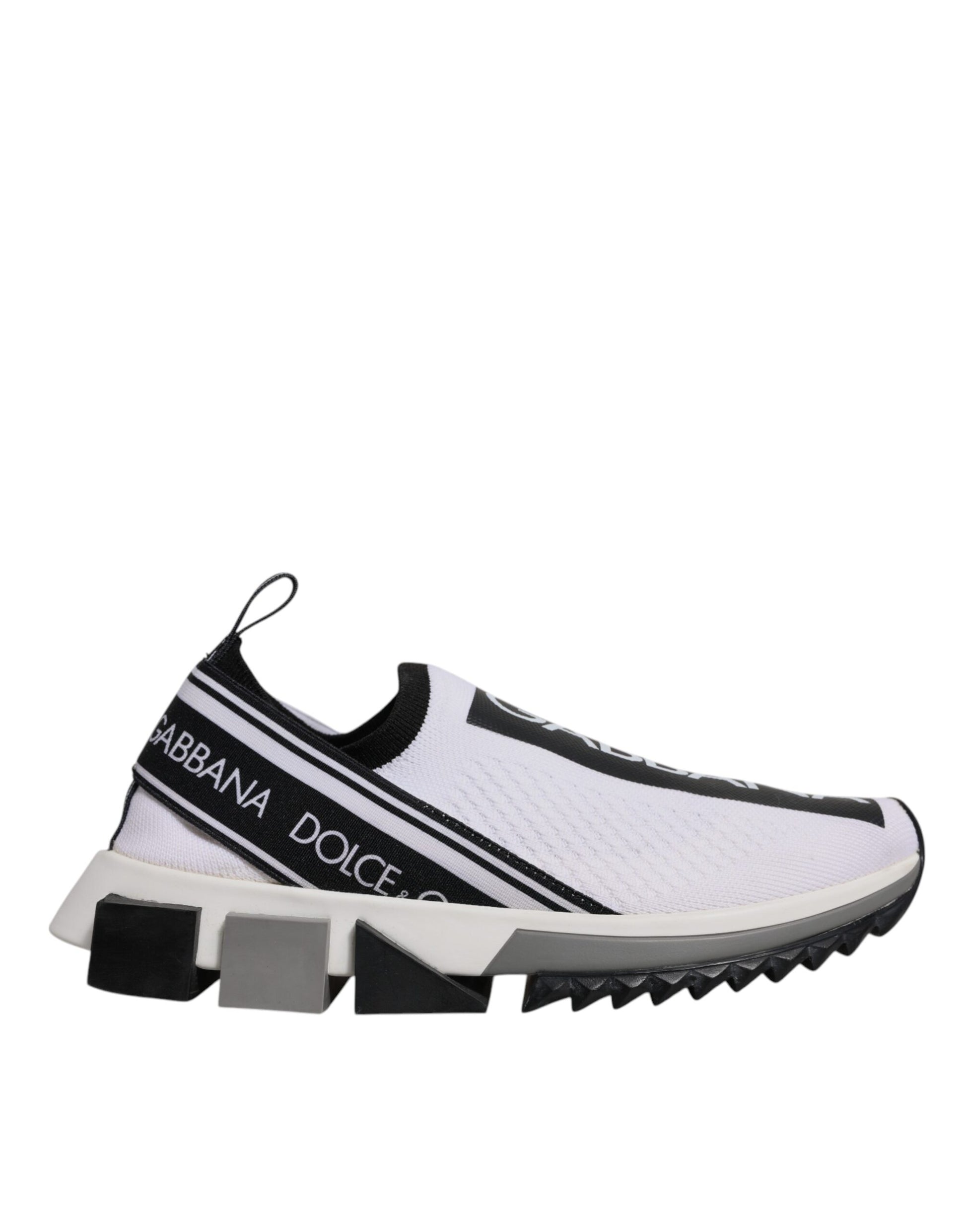 Dolce & Gabbana Black and White Sorrento Slip-On Sneakers