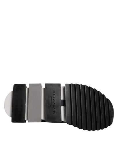 Dolce & Gabbana Black and White Sorrento Slip-On Sneakers