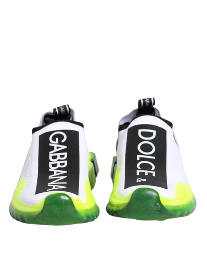 Dolce & Gabbana Black White Slip-On Sorrento Sneakers