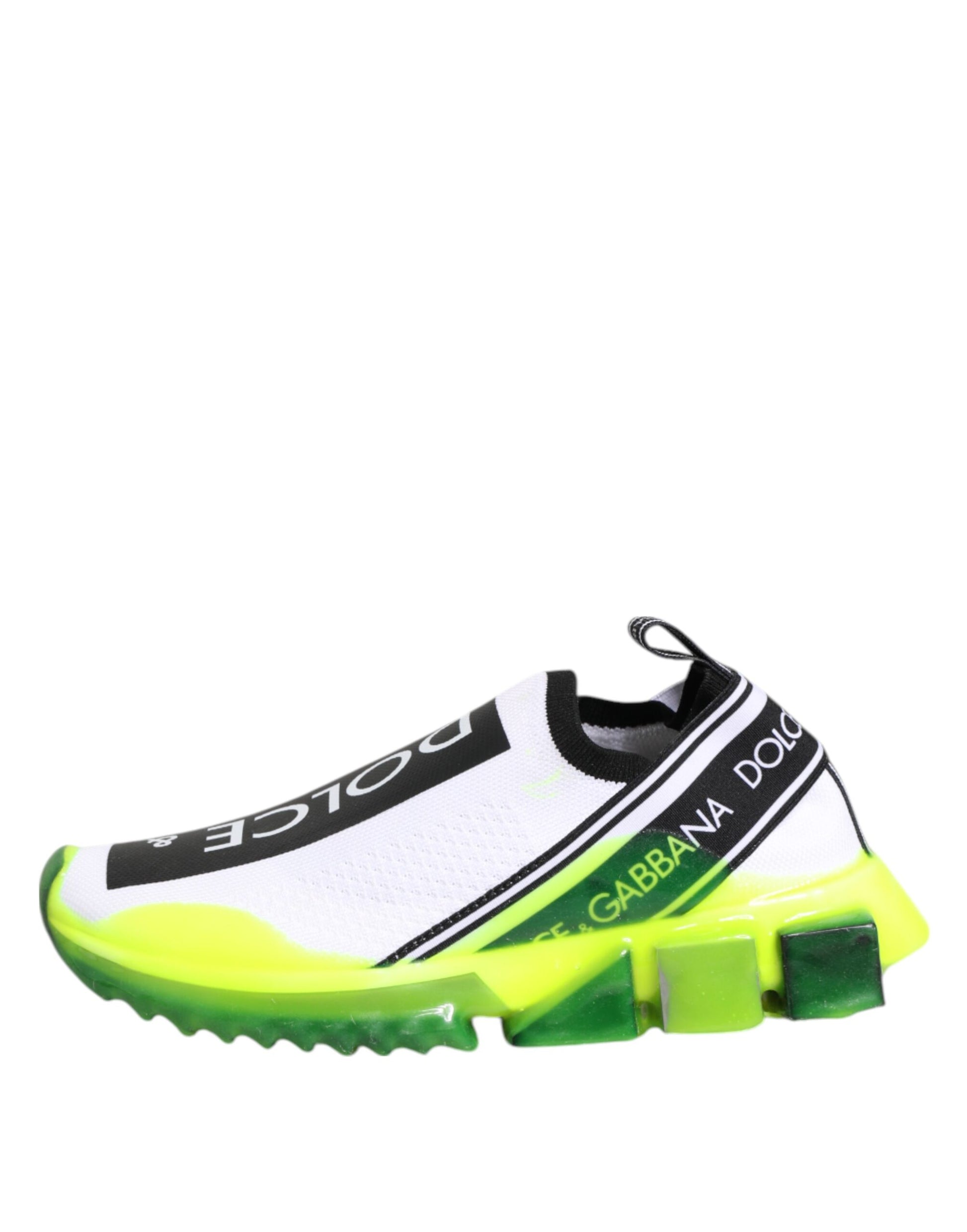 Dolce & Gabbana Black White Slip-On Sorrento Sneakers