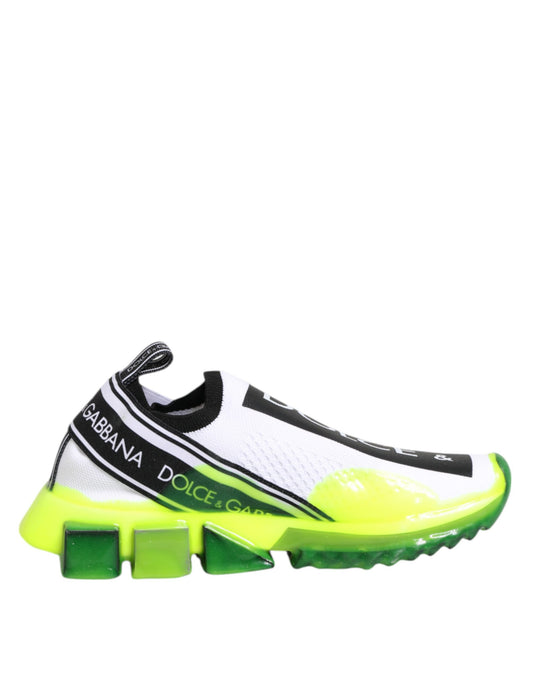 Dolce & Gabbana Black White Slip-On Sorrento Sneakers