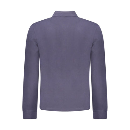 Napapijri Blue Cotton Long-Sleeved Men’s Polo Shirt