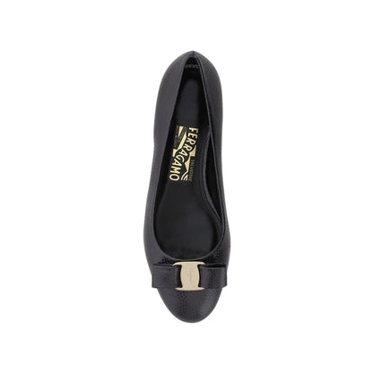 Salvatore Ferragamo Black Varina Ballerina Flats