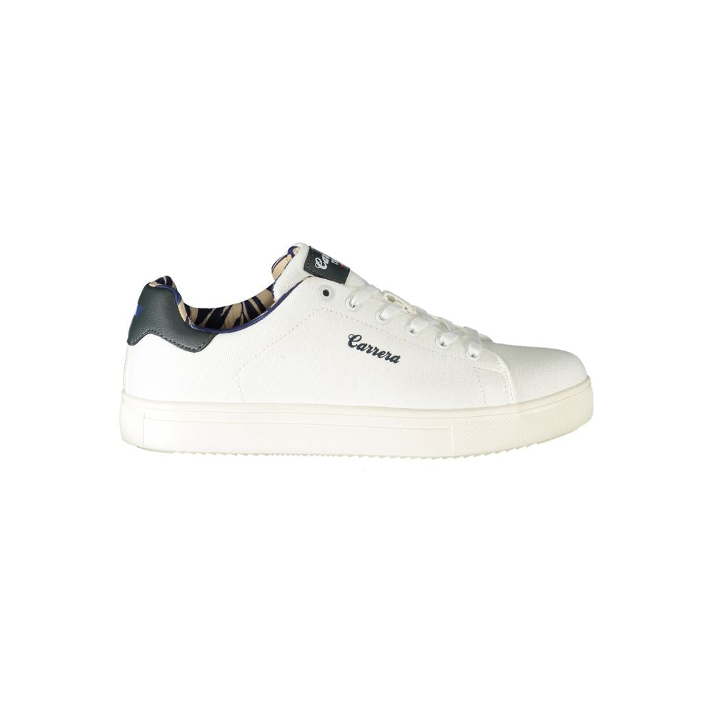 Carrera White Polyester Sneaker - Stylish Sports Shoe for Active Lives