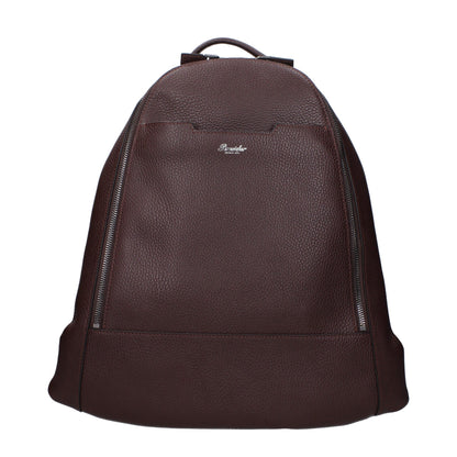 Pineider Brown Leather Backpack