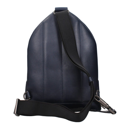 Pineider Blue Leather Backpack
