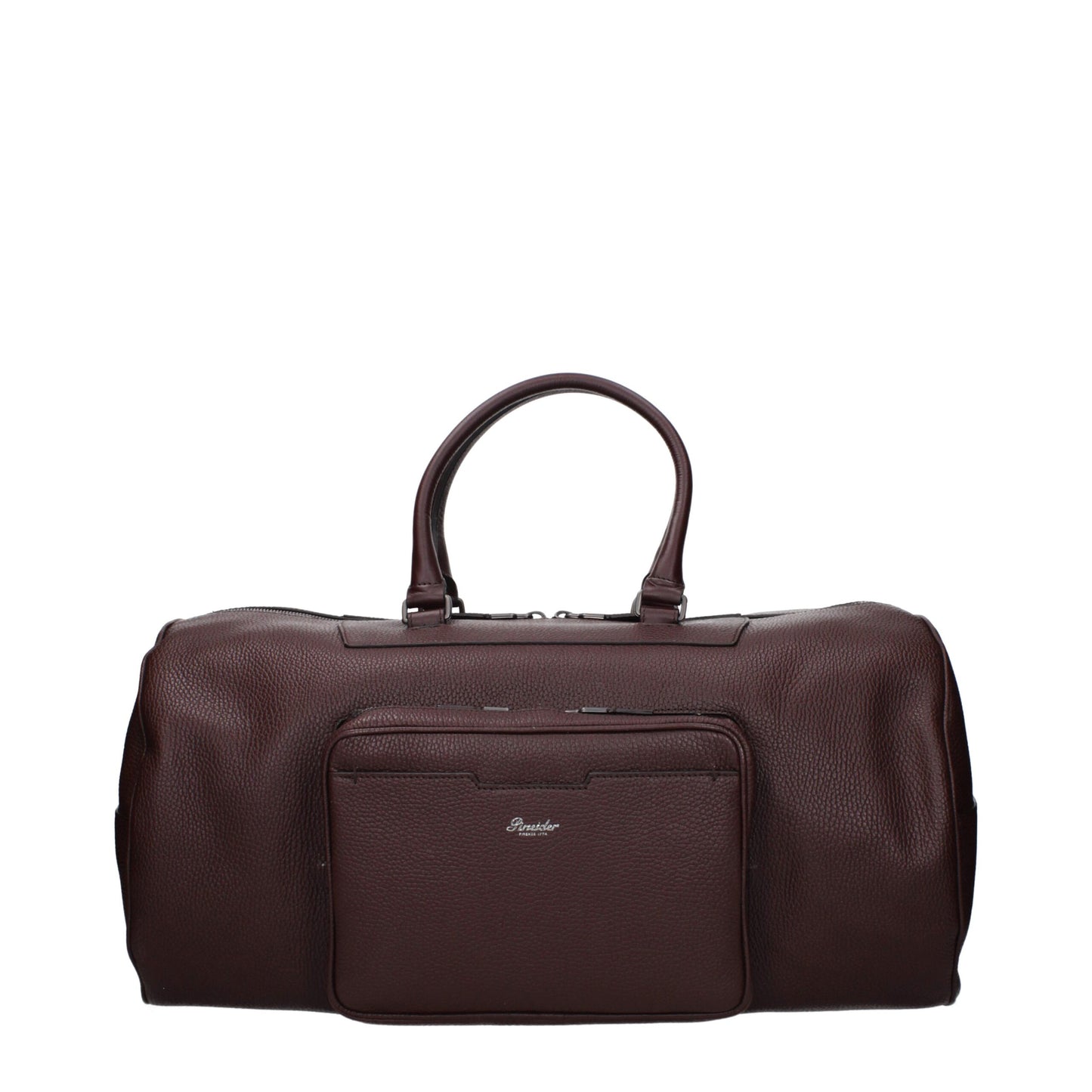 Pineider Brown Leather Luggage and Travel Bag