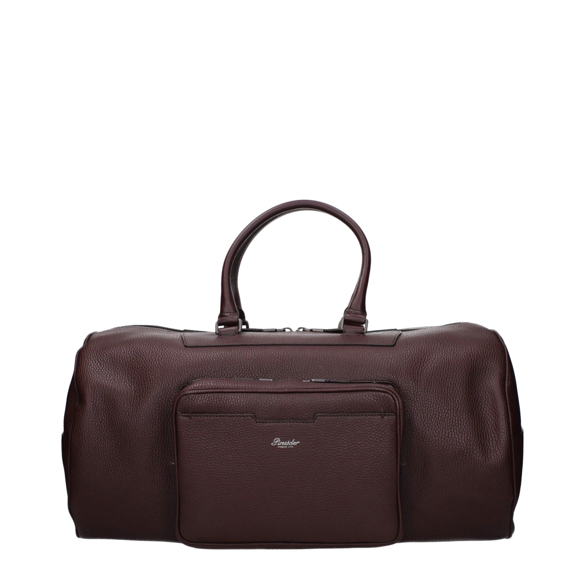 Pineider Brown Leather Luggage and Travel Bag