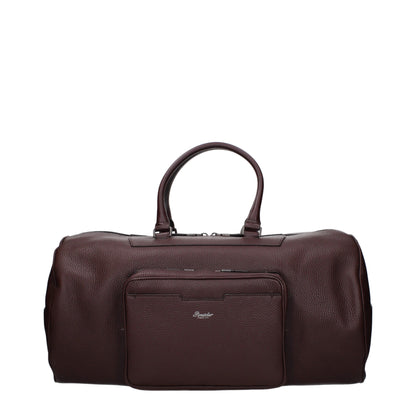 Pineider Brown Leather Luggage and Travel Bag
