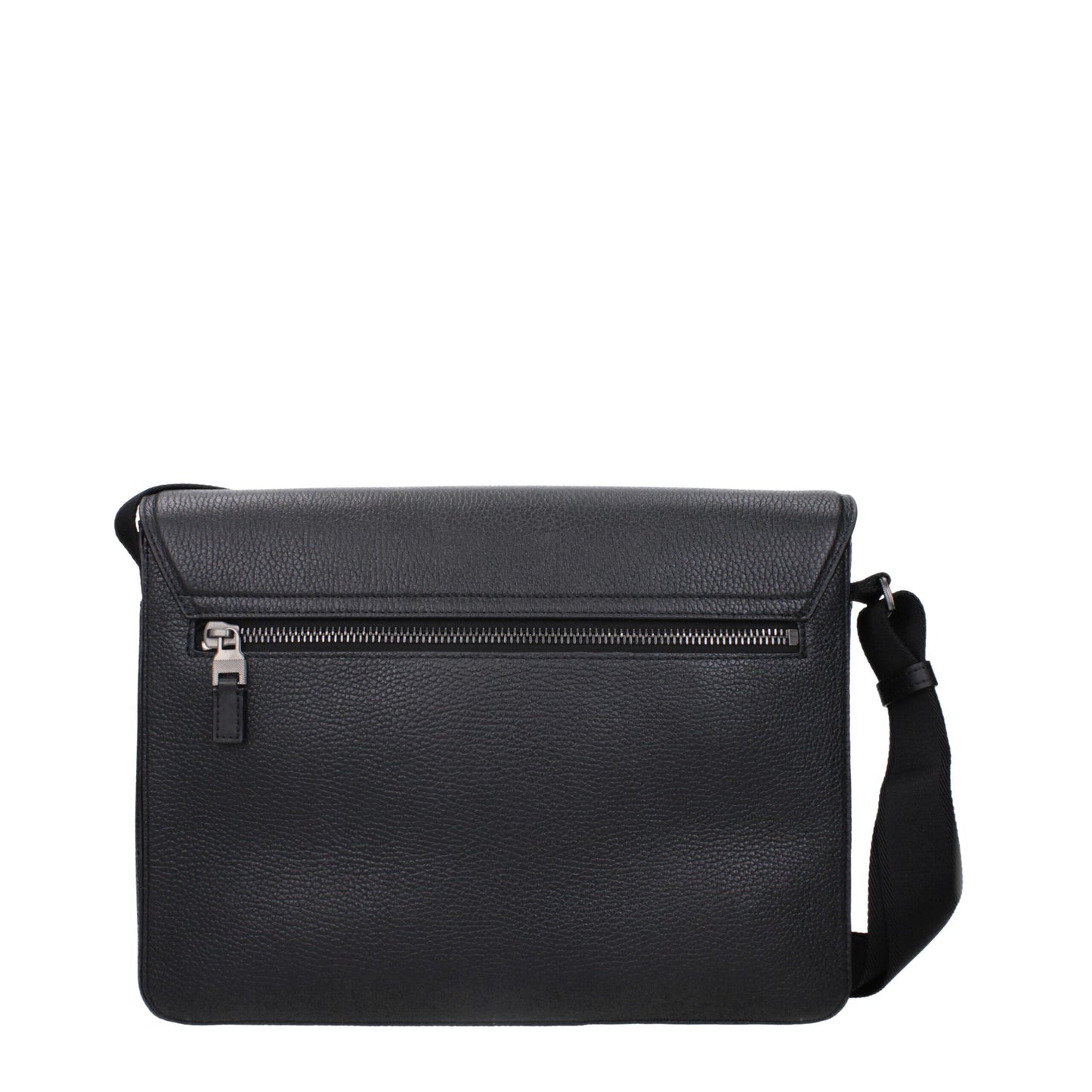 Pineider Black Leather Crossbody Bag