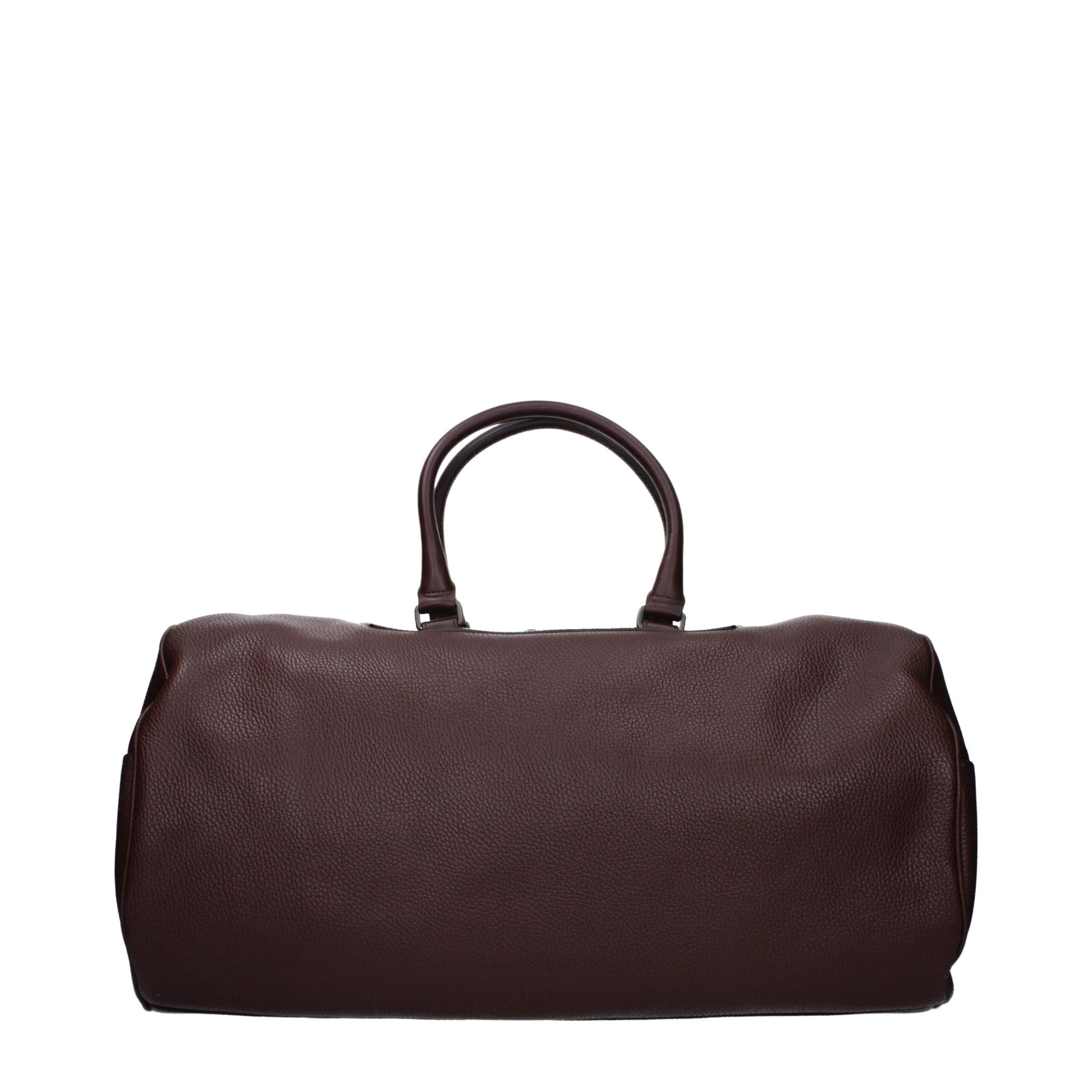 Pineider Brown Leather Luggage and Travel Bag