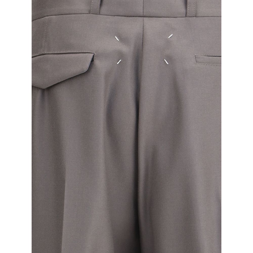 Maison Margiela Green Wool Trousers