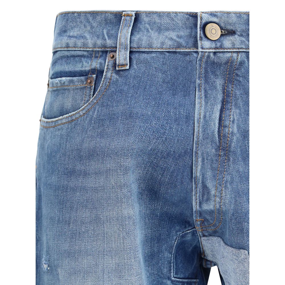 Maison Margiela Blue Cotton Jeans