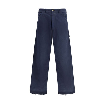 Maison Margiela Blu Cotton Trousers