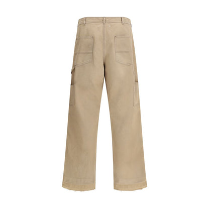 Maison Margiela Blu Cotton Trousers