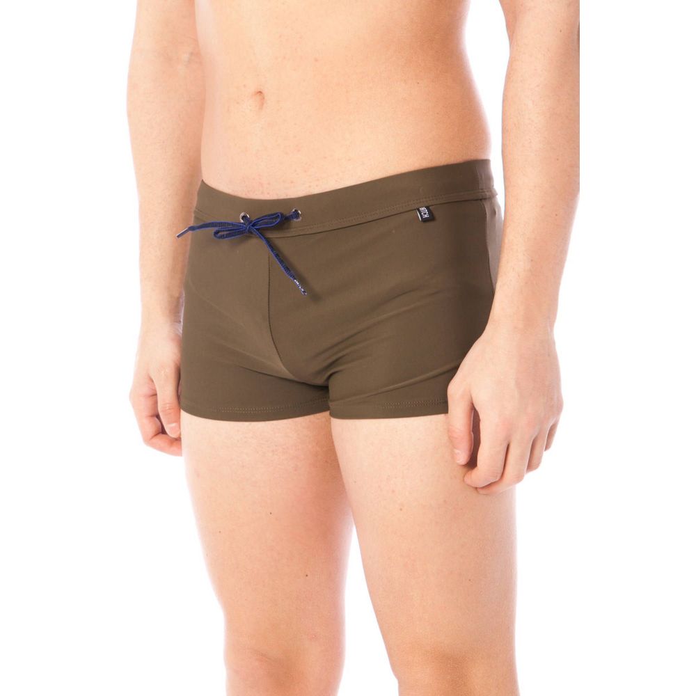 Datch Green Elastane Swimwear - Premium Swim Trunks