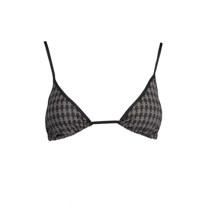 Karl Lagerfeld Black Elastane Triangle Swimsuit