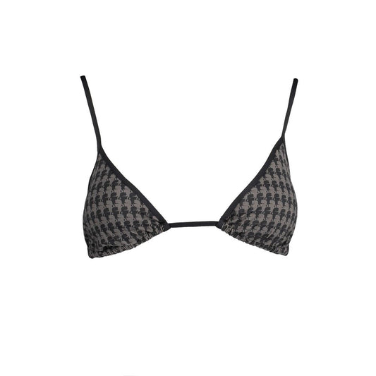 Karl Lagerfeld Black Elastane Triangle Swimsuit