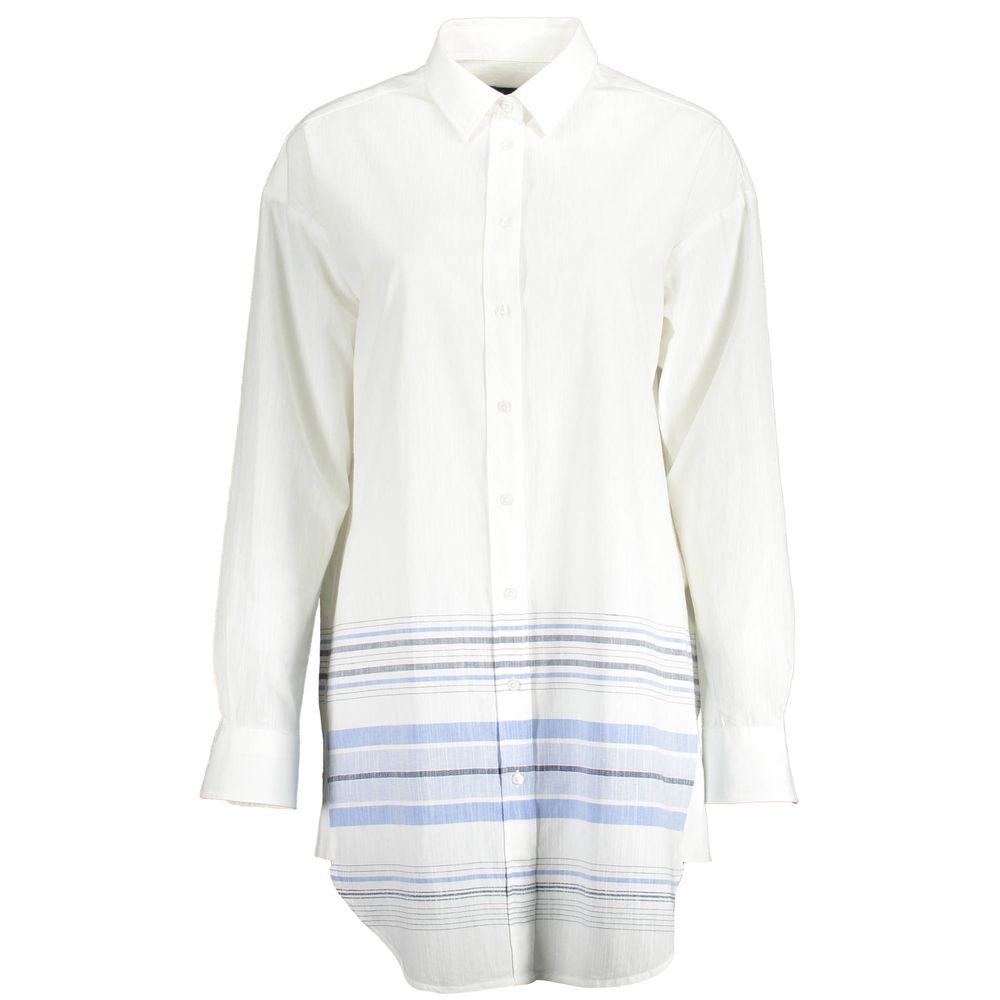 Gant White Cotton Shirt - Timeless Elegance in Every Stitch