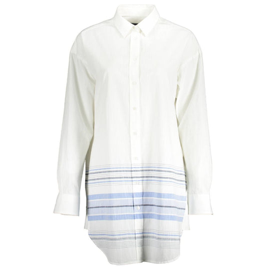 Gant White Cotton Shirt - Timeless Elegance in Every Stitch