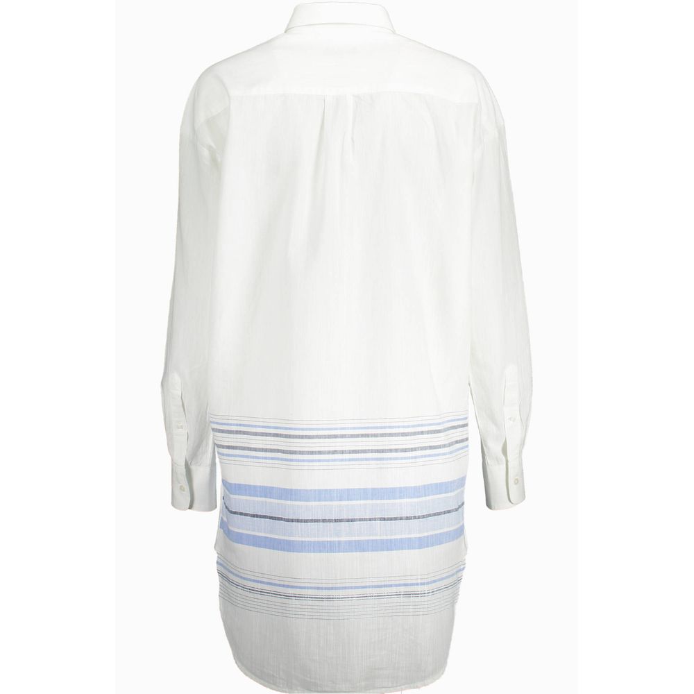 Gant White Cotton Shirt - Timeless Elegance in Every Stitch