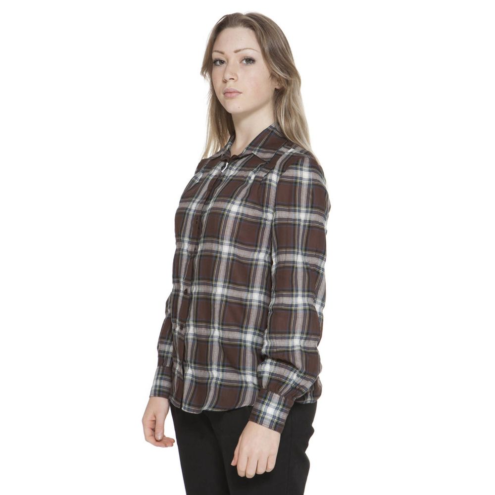 Gant Brown Cotton Shirt – Slim Long Sleeve Elegance