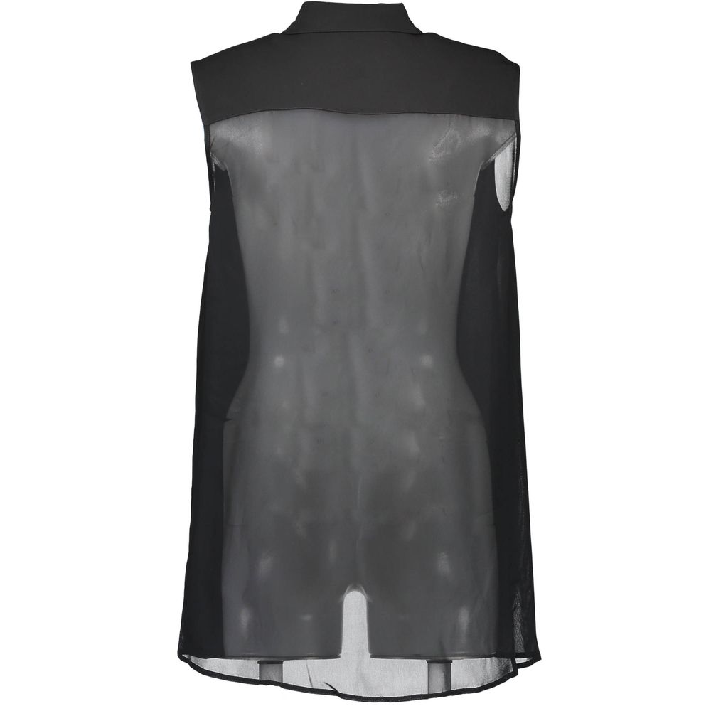 Love Moschino Black Viscose Shirt - Effortless Elegance