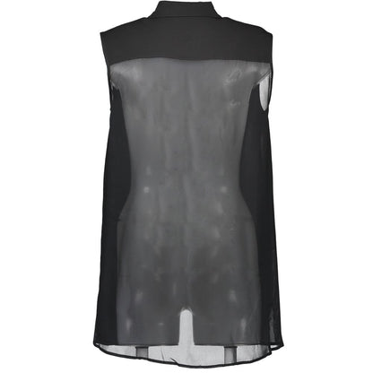 Love Moschino Black Viscose Shirt - Effortless Elegance