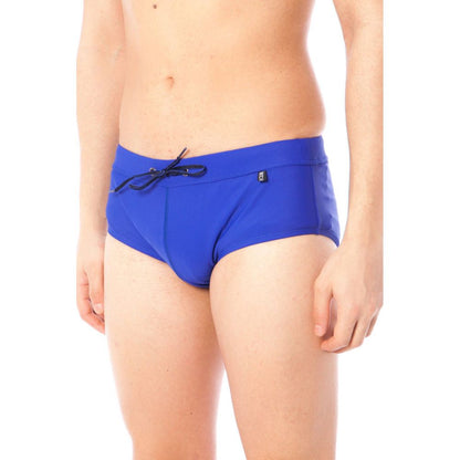 Datch Blue Elastane Swimwear - SEA BRIEFS with Laces and Logo