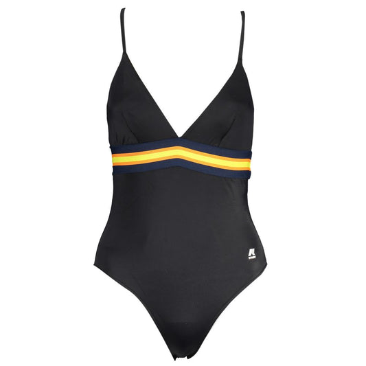K-Way Black Elastane One-Piece Swimsuit