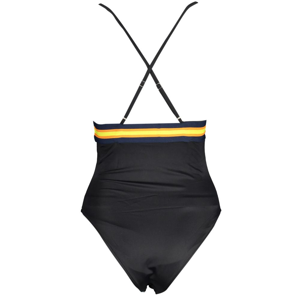 K-Way Black Elastane One-Piece Swimsuit