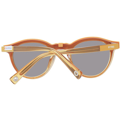 Sting Unisex Sunglasses – Brown Acetate & Plastic, 48/22/140mm