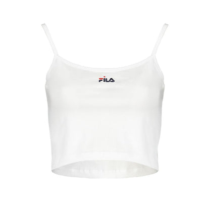 Fila White Cotton Shirt with Embroidery Details