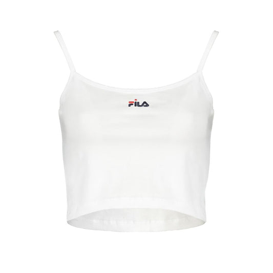 Fila White Cotton Shirt with Embroidery Details