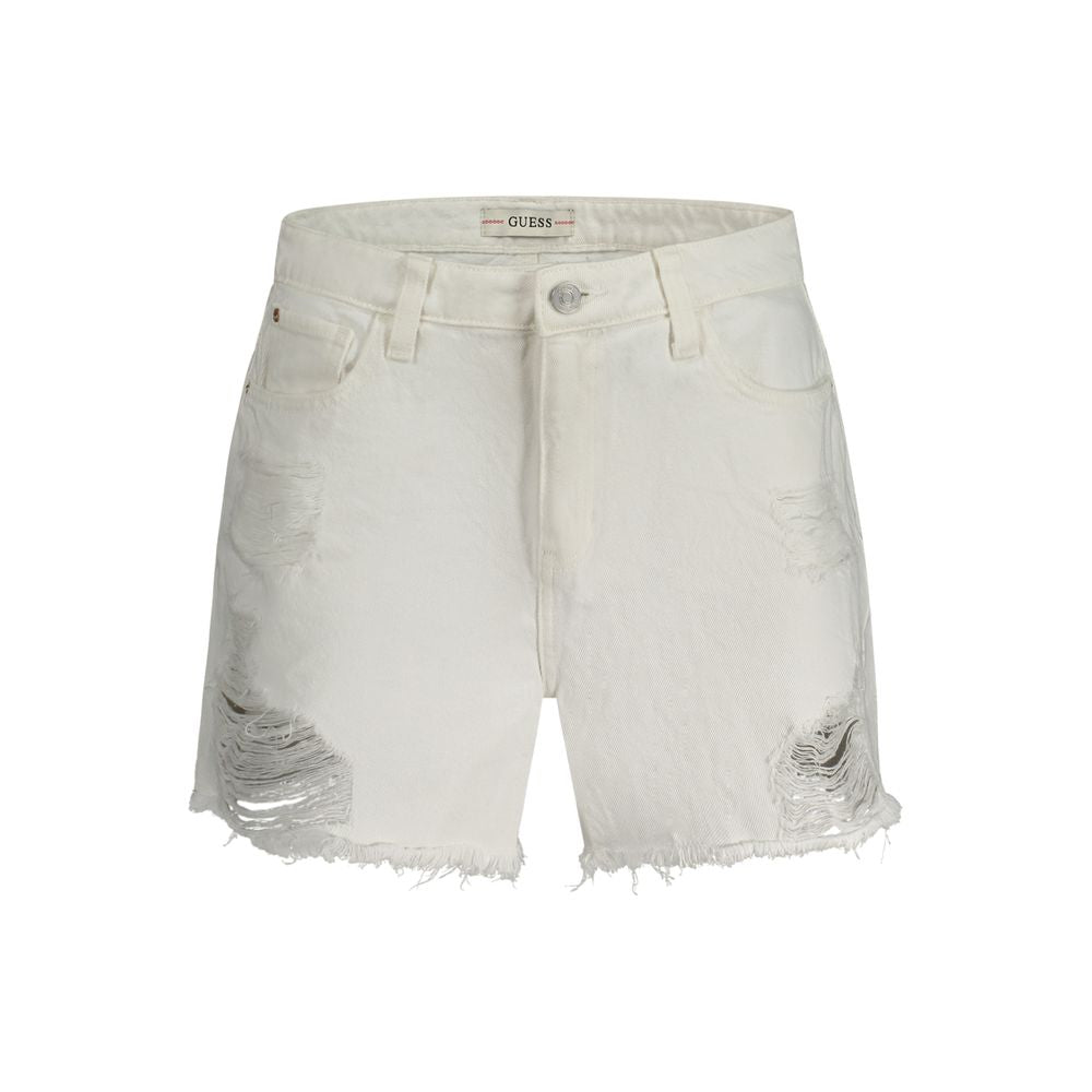 Guess Jeans White Cotton Shorts