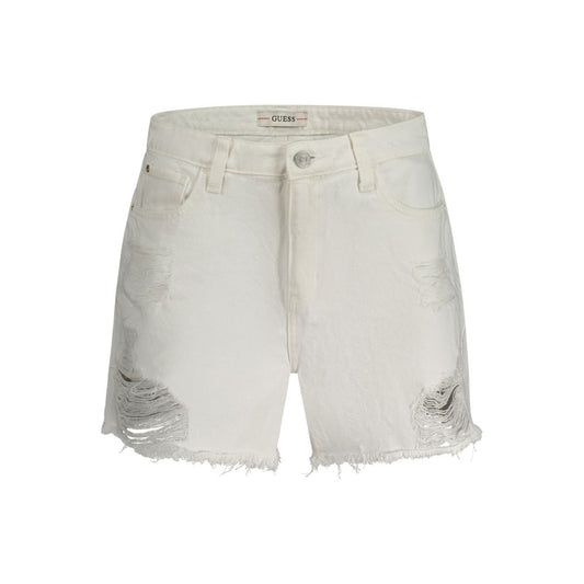 Guess Jeans White Cotton Shorts