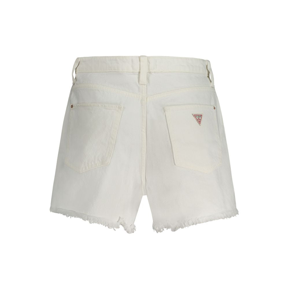 Guess Jeans White Cotton Shorts